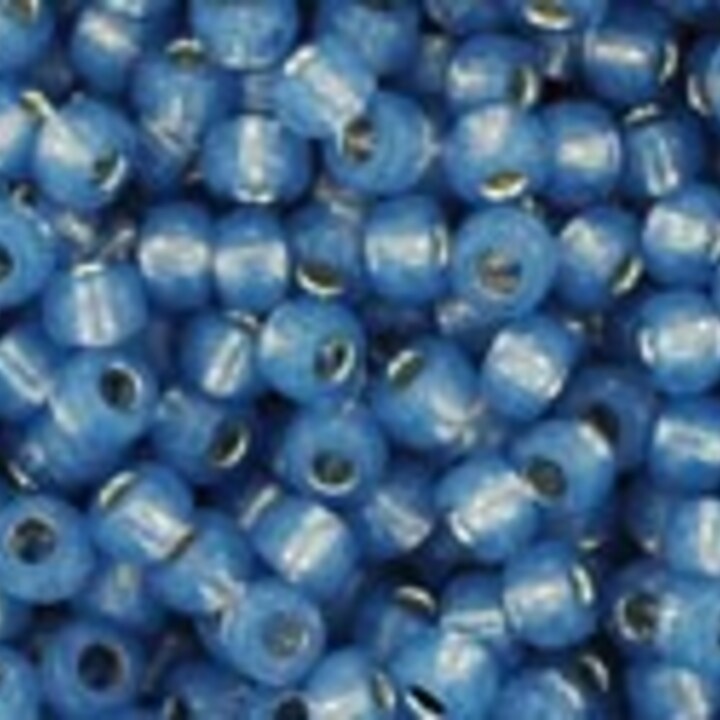 Margele Toho rotunde 11/0 - Silver-Lined Milky Montana Blue
