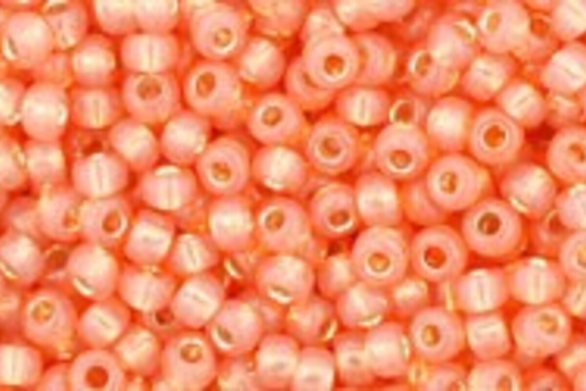 Margele Toho rotunde 11/0 - Silver-Lined Milky Grapefruit