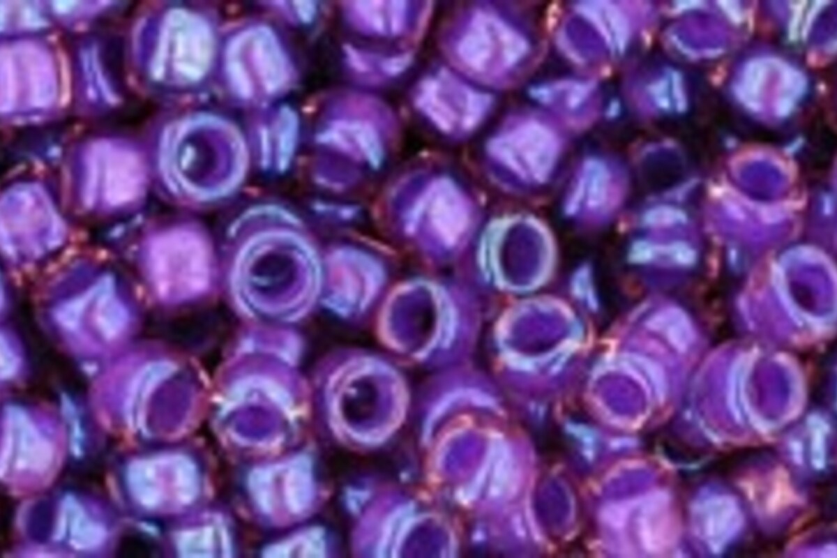 Margele Toho rotunde 8/0 - Inside-Color Rainbow Rosaline/Opaque Purple Lined