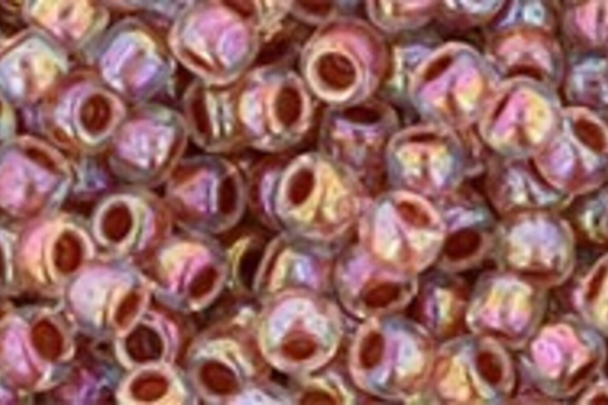 Margele Toho rotunde 8/0 - Inside-Color Rainbow Crystal/Sandstone Lined