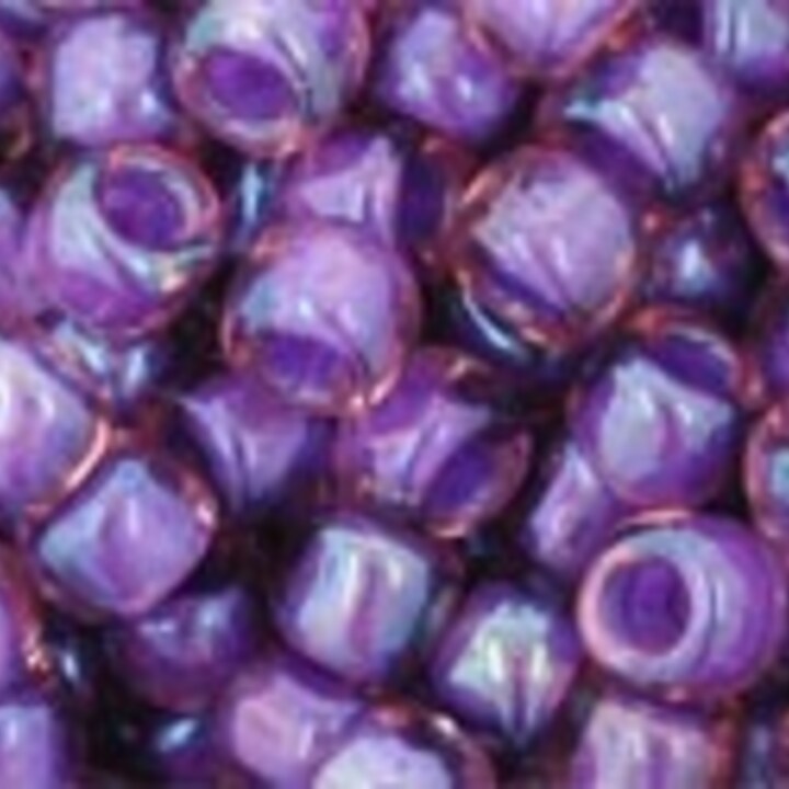 Margele Toho rotunde 6/0 - Inside-Color Rainbow Rosaline/Opaque Purple Lined