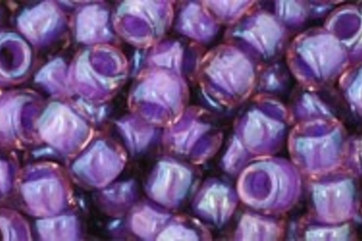 Margele Toho rotunde 6/0 - Inside-Color Rainbow Rosaline/Opaque Purple Lined