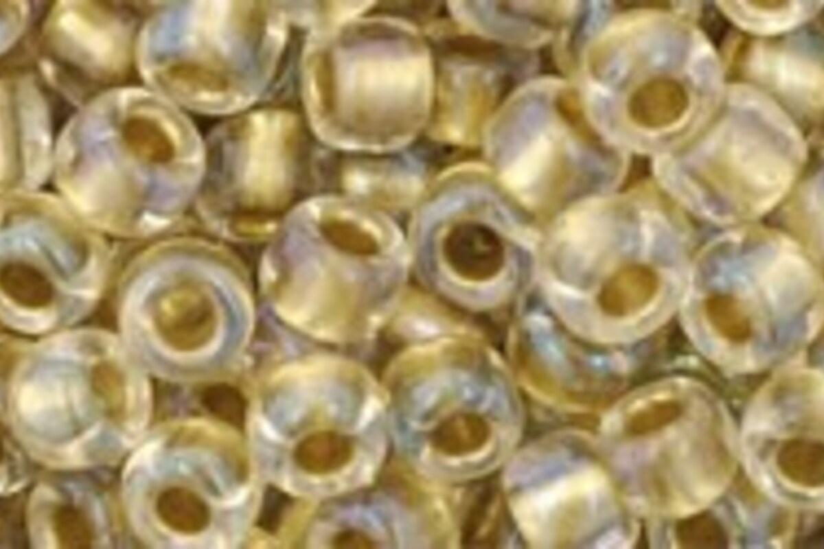 Margele Toho rotunde 6/0 - Inside-Color Crystal/Gold Lined