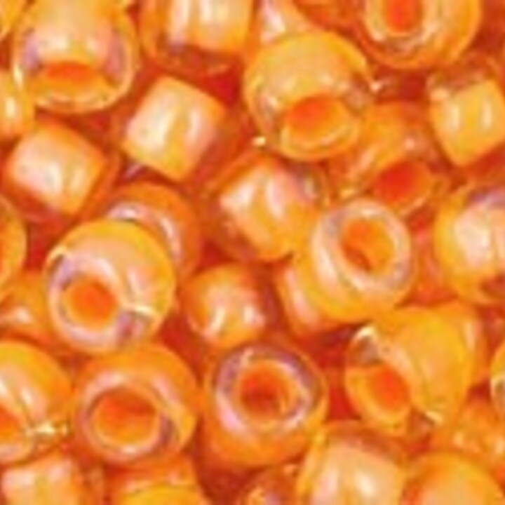 Margele Toho rotunde 6/0 - Inside-Color Jonquil/Burnt Orange Lined