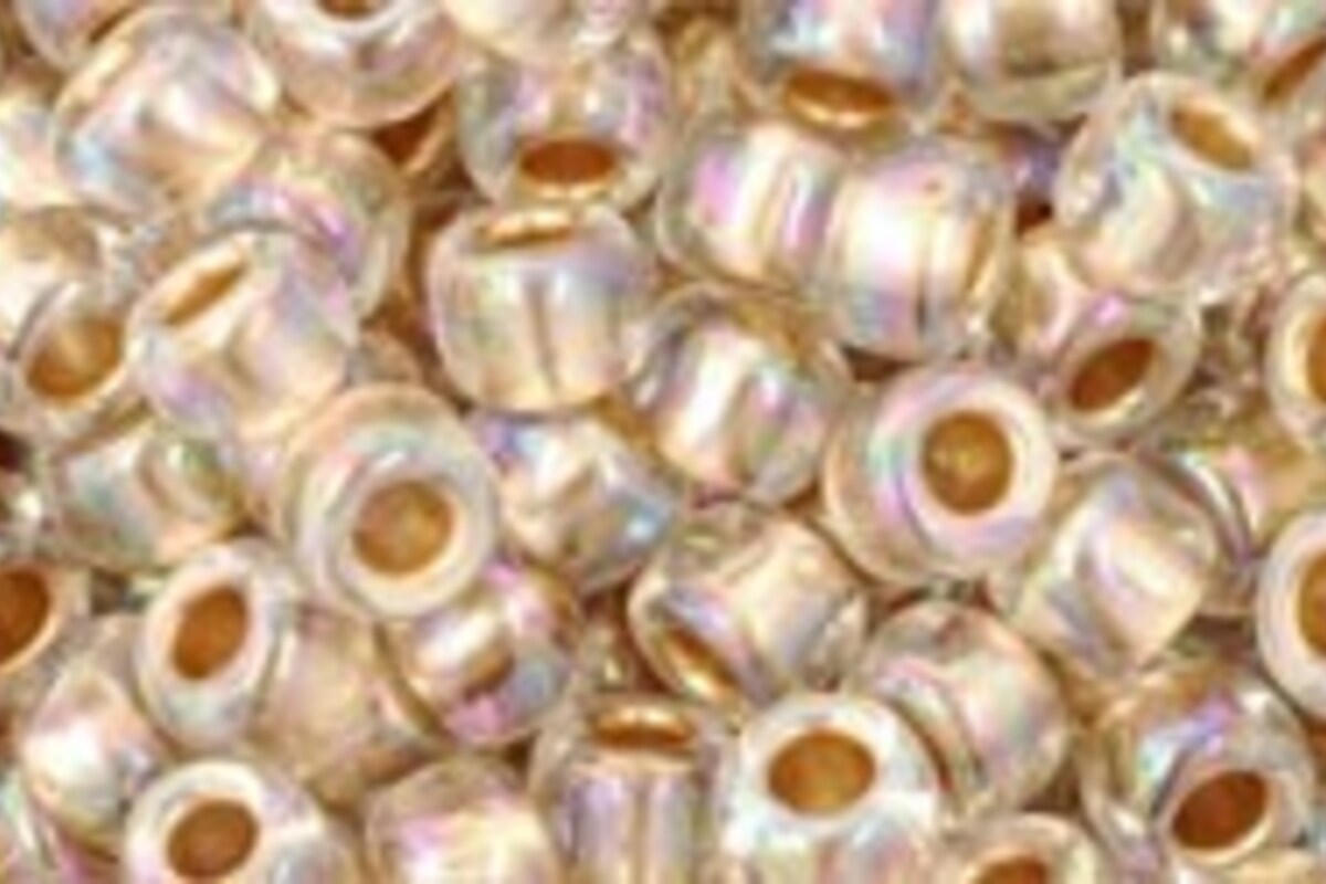 Margele Toho rotunde 6/0 - Gold-Lined Rainbow Crystal