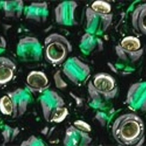 Margele Toho rotunde 6/0 - Silver-Lined Green Emerald