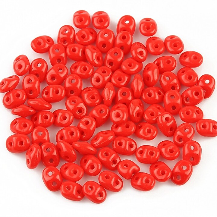 Margele Super Duo 2.5x5mm - Opaque Red