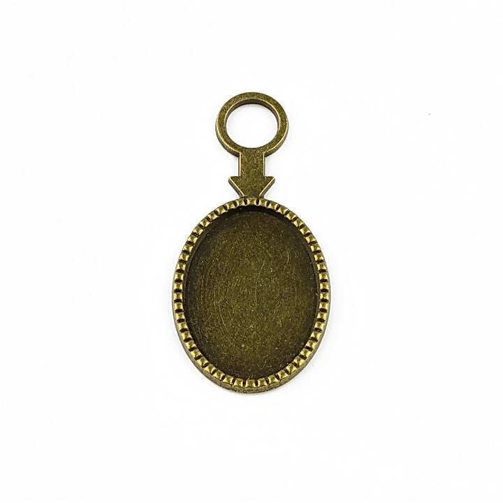 Baza cabochon bronz 45x21mm (interior 25x18mm)