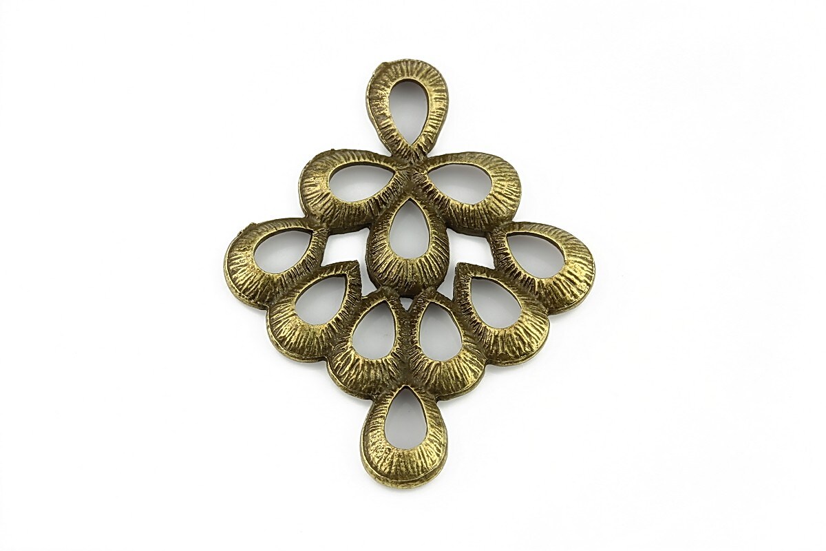 Link bronz coada de paun 40x31mm