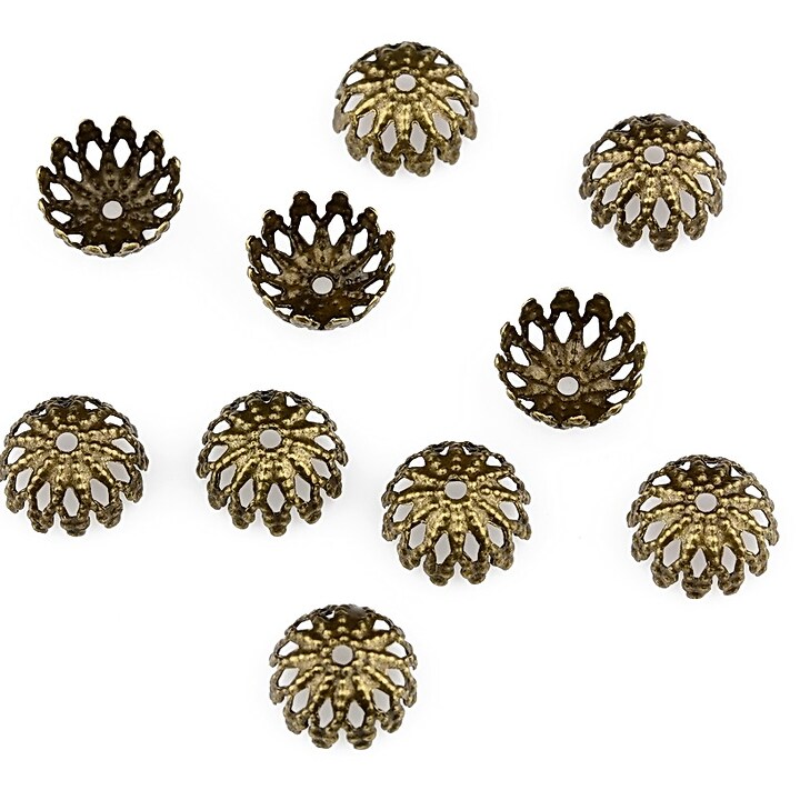 Capacele filigranate bronz 8mm (20buc.)