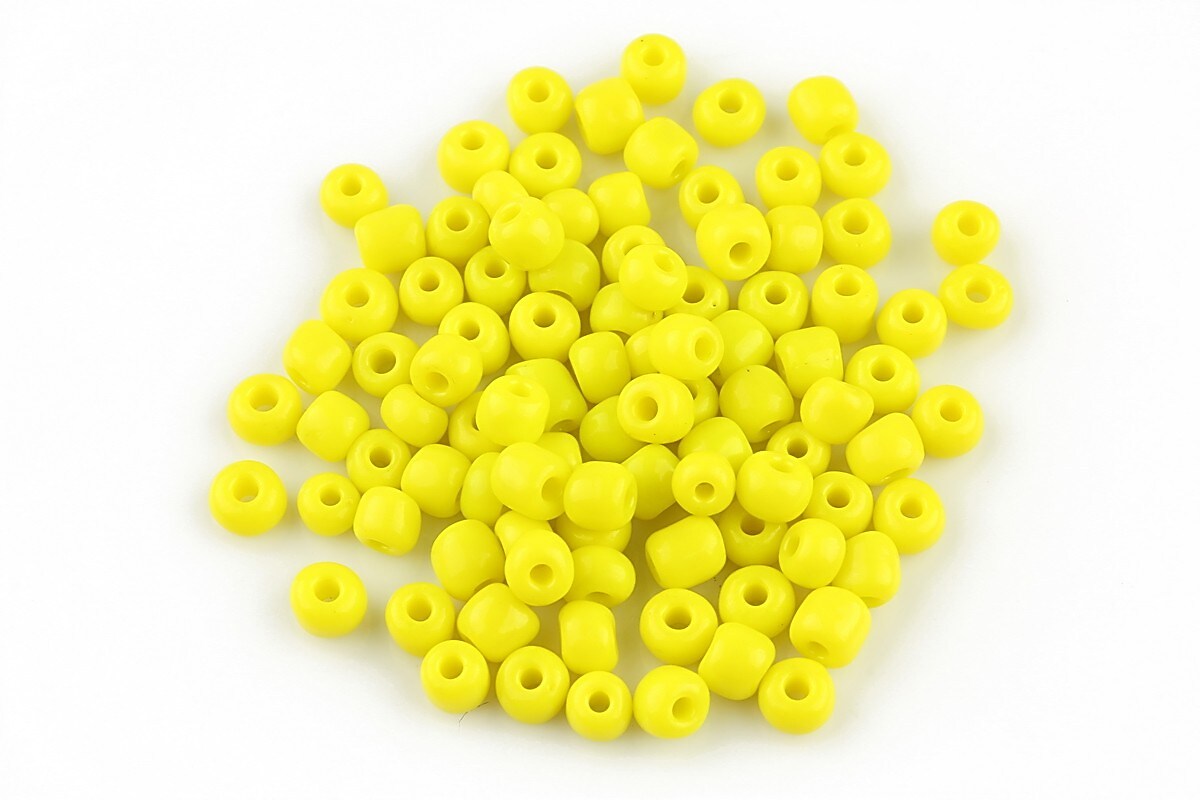 Margele de nisip opace 4mm (50g) - cod 285 - galben verzui