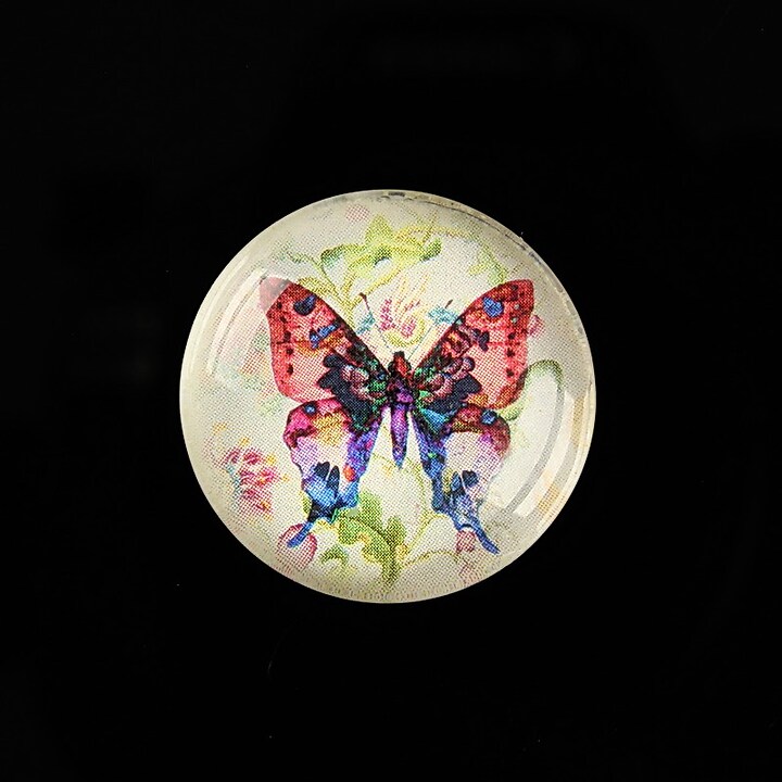 Cabochon sticla 25mm "Beauty of Butterfly" cod 504