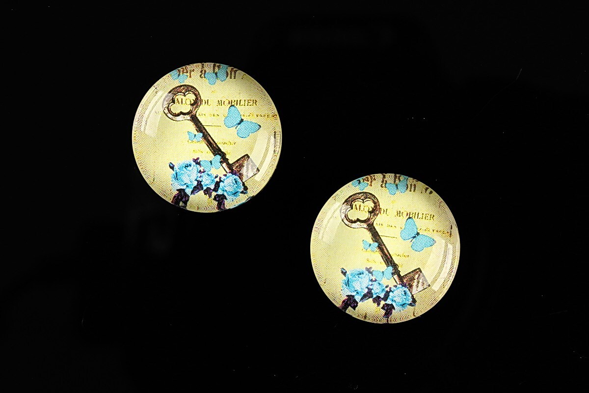 Cabochon sticla 18mm "The Secret" cod 536