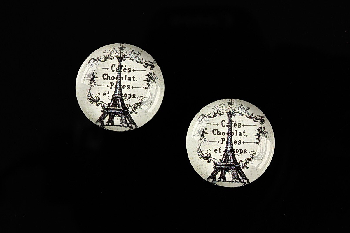 Cabochon sticla 18mm C'est Paris cod 541