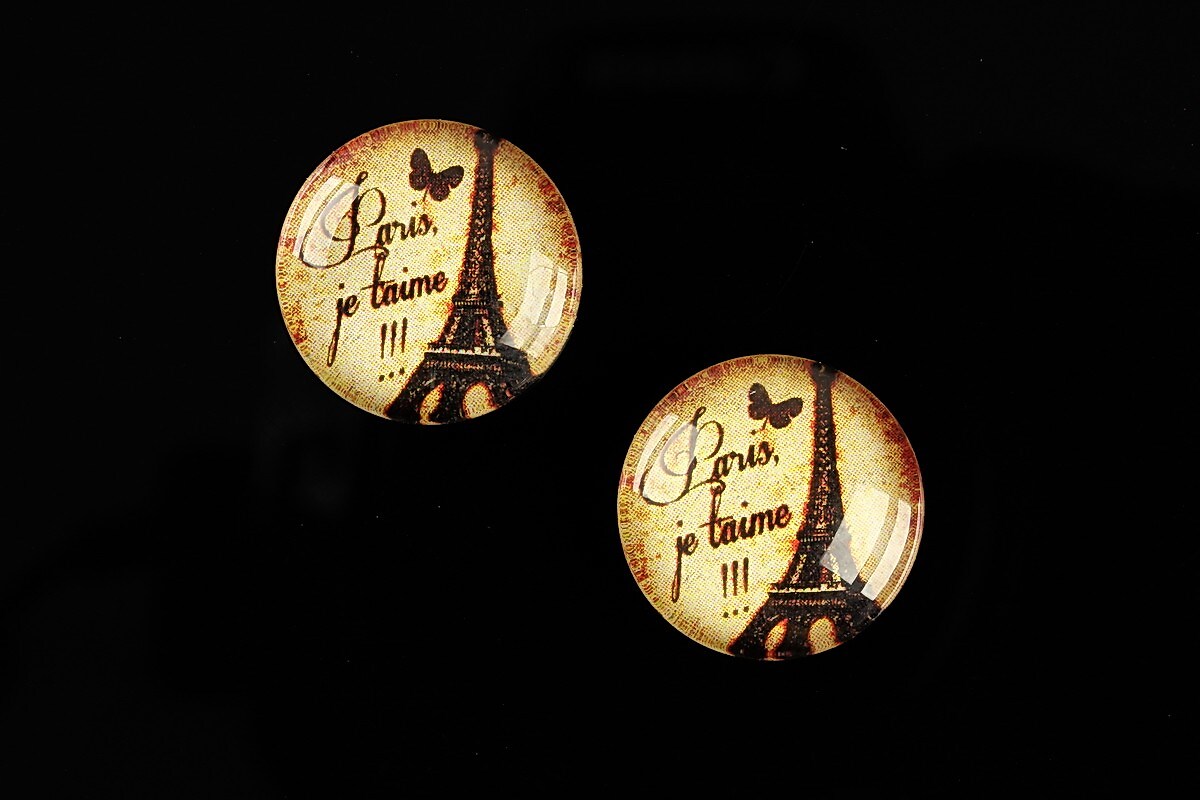 Cabochon sticla 18mm C'est Paris cod 543