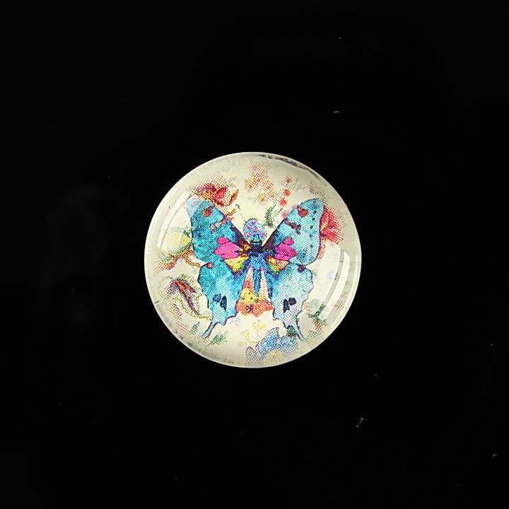 Cabochon sticla 20mm "Amazing Butterflies" cod 544