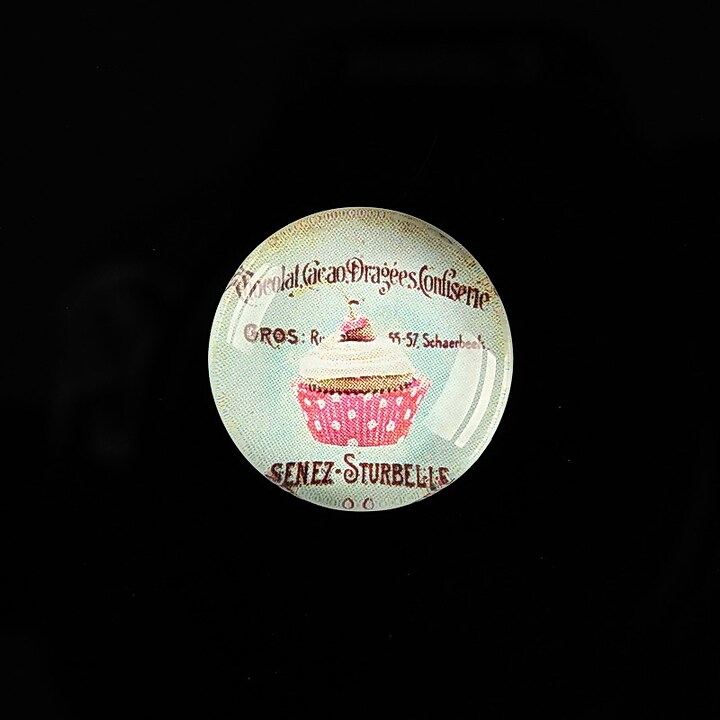 Cabochon sticla 20mm "Sweet Cakes" cod 550