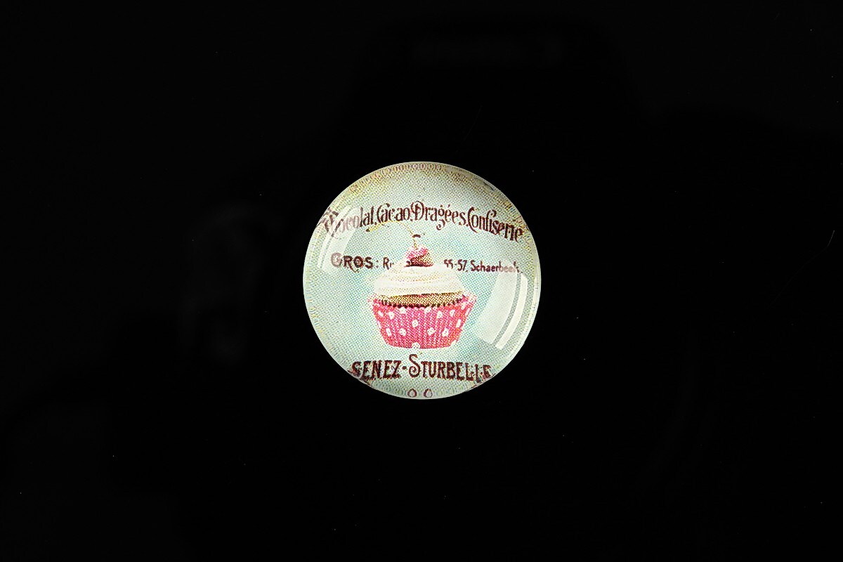 Cabochon sticla 20mm "Sweet Cakes" cod 550