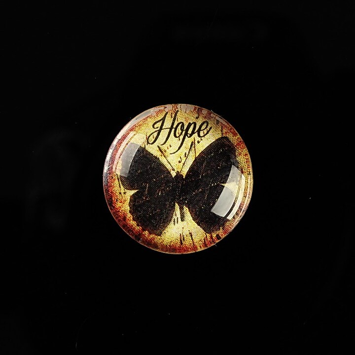 Cabochon sticla 20mm "Hope" cod 551