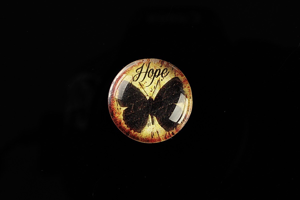 Cabochon sticla 20mm "Hope" cod 551