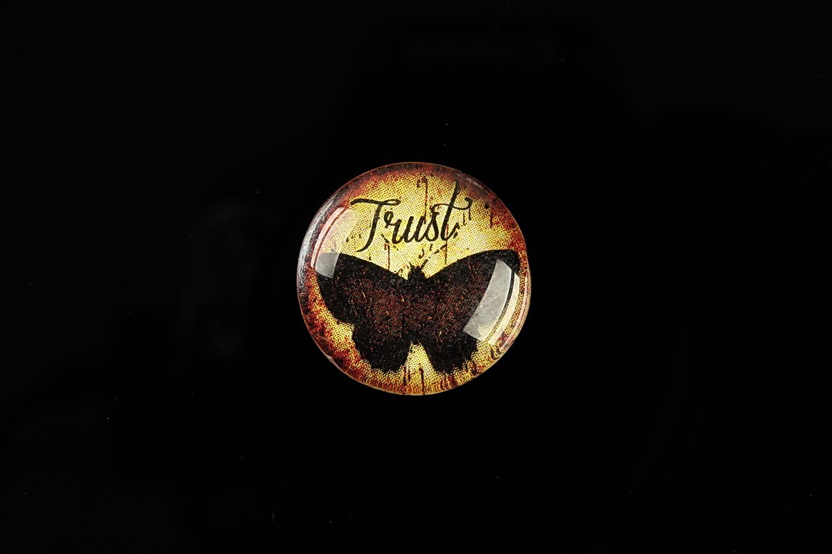 Cabochon sticla 20mm "Trust" cod 552