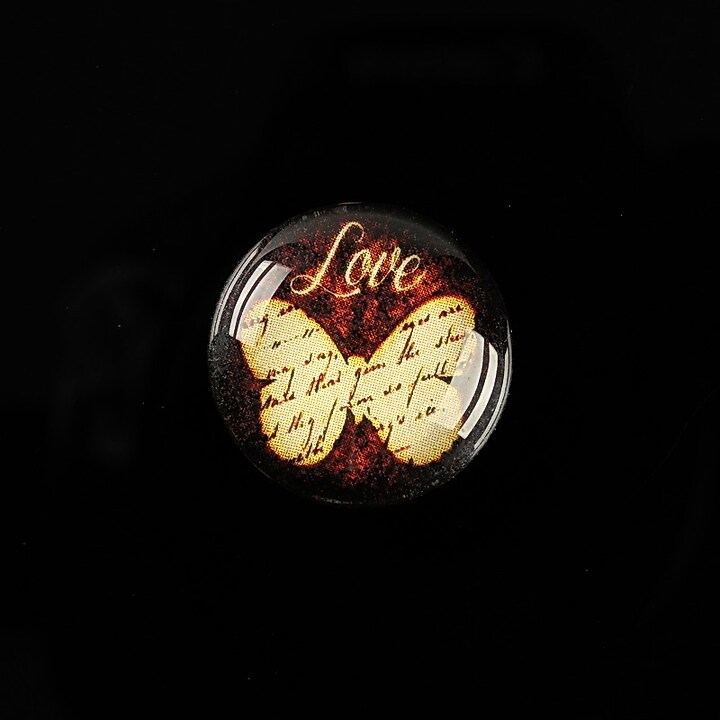 Cabochon sticla 20mm "Love" cod 554