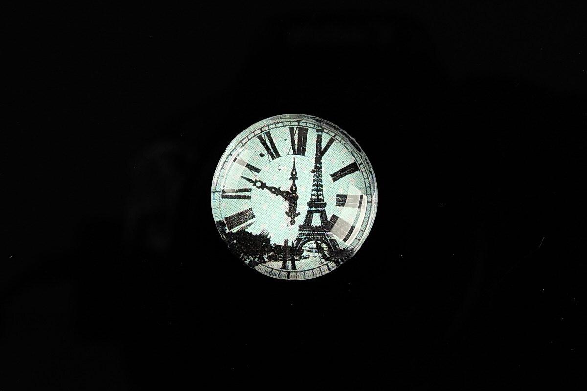 Cabochon sticla 20mm "Hour in Paris" cod 570