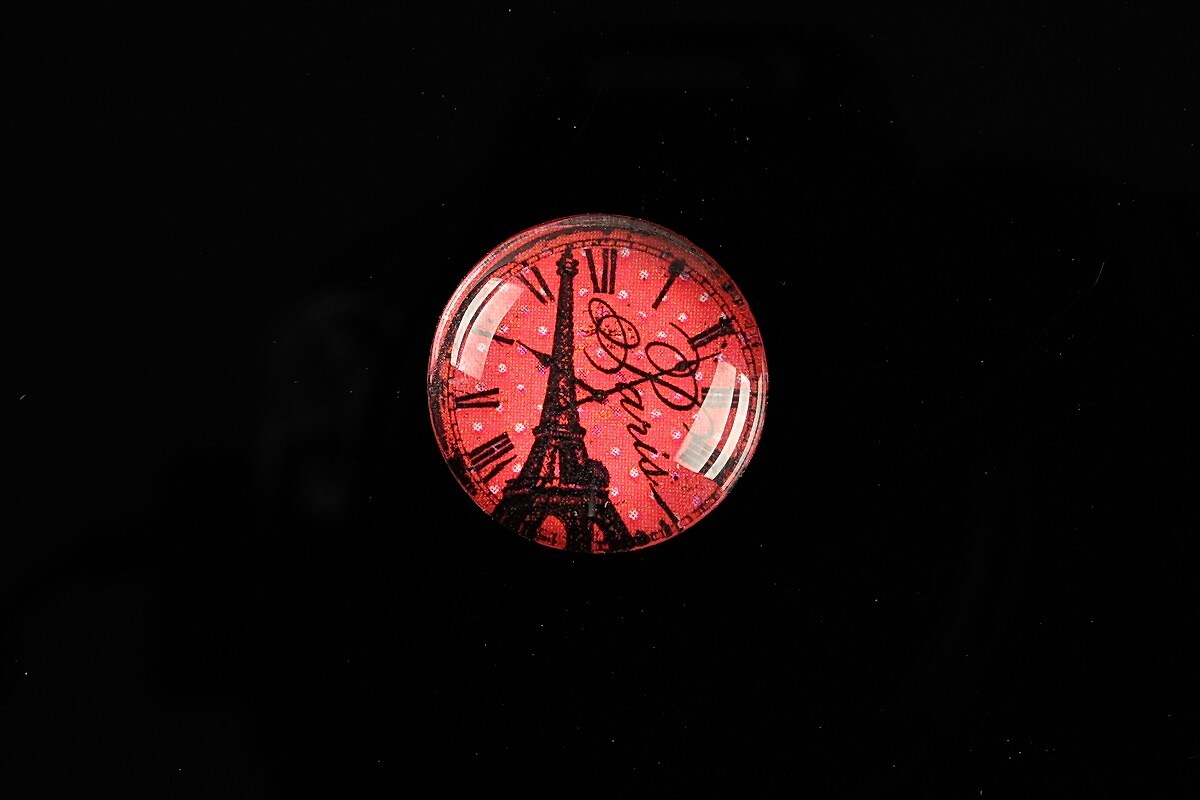 Cabochon sticla 20mm "Hour in Paris" cod 571