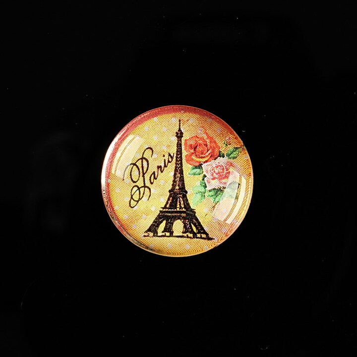 Cabochon sticla 20mm "With Paris With Love" cod 573