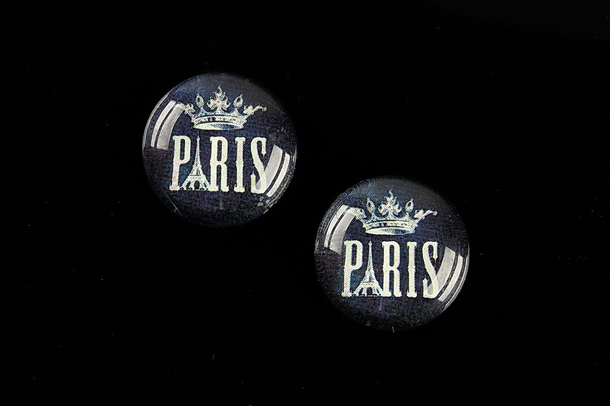 Cabochon sticla 18mm C'est Paris cod 542