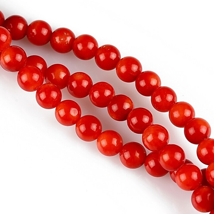 Coral rosu sfere 5,5mm