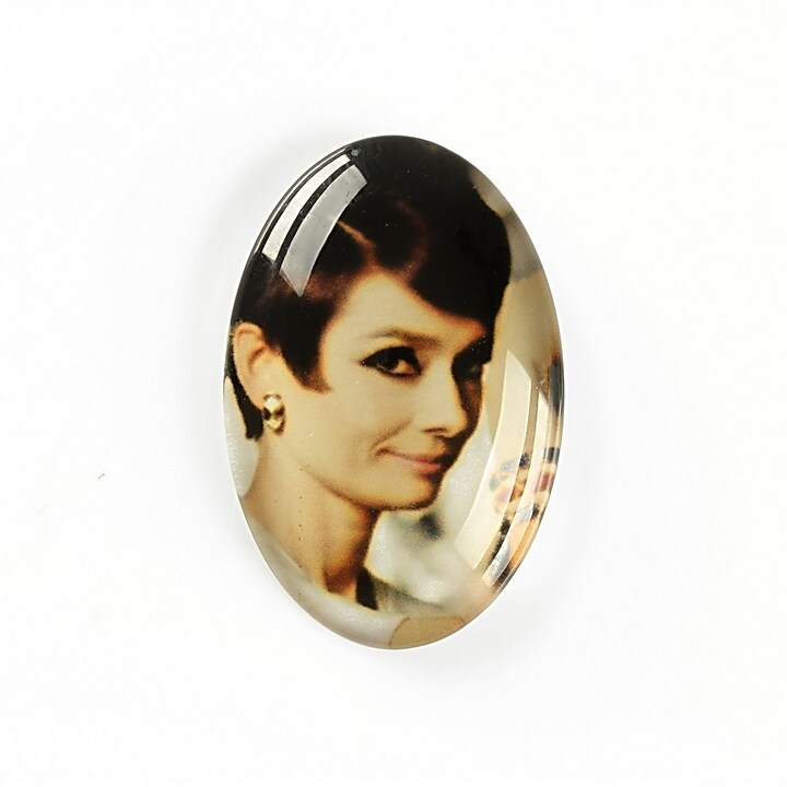 Cabochon sticla 30x20mm "Retro" cod A1110