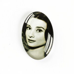 Cabochon sticla 30x20mm "Retro" cod A1112