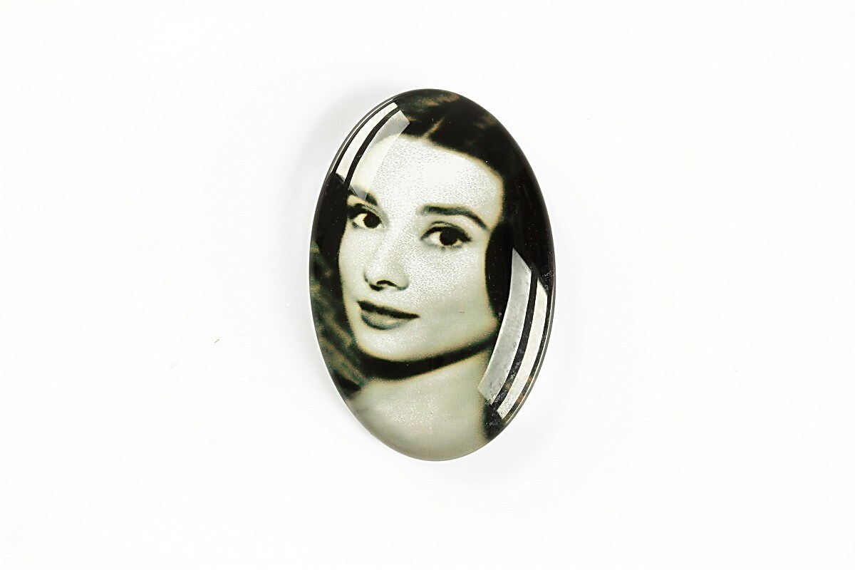 Cabochon sticla 30x20mm "Retro" cod A1112