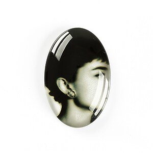 Cabochon sticla 30x20mm "Retro" cod A1117