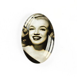 Cabochon sticla 30x20mm "Retro" cod A1126