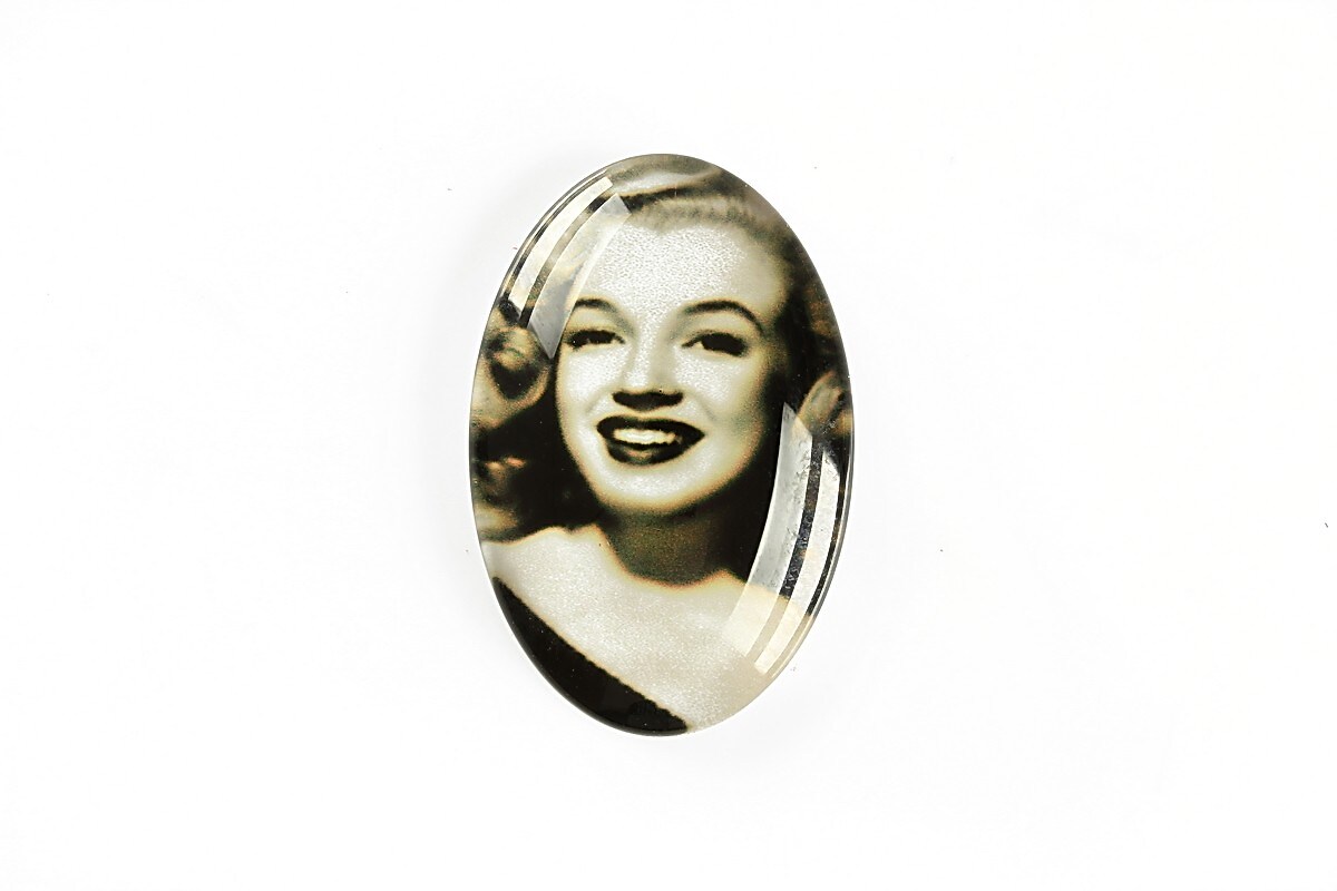 Cabochon sticla 30x20mm "Retro" cod A1126