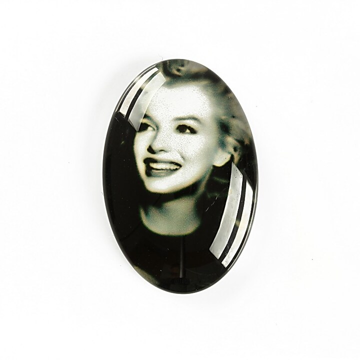 Cabochon sticla 30x20mm "Retro" cod A1127