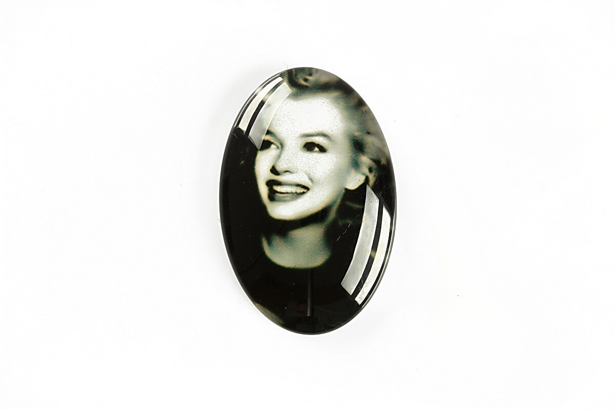 Cabochon sticla 30x20mm "Retro" cod A1127