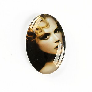 Cabochon sticla 30x20mm "Retro" cod A1131