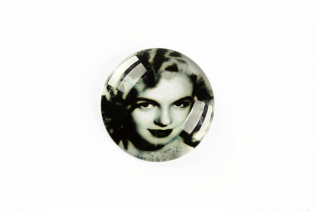 Cabochon sticla 25mm "Retro" cod A1220