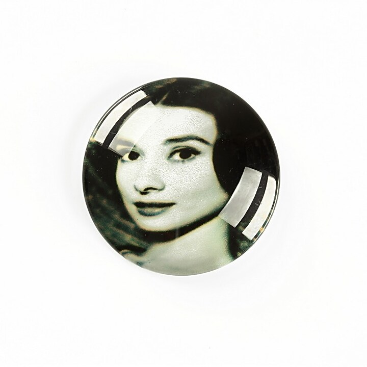 Cabochon sticla 25mm "Retro" cod A1221