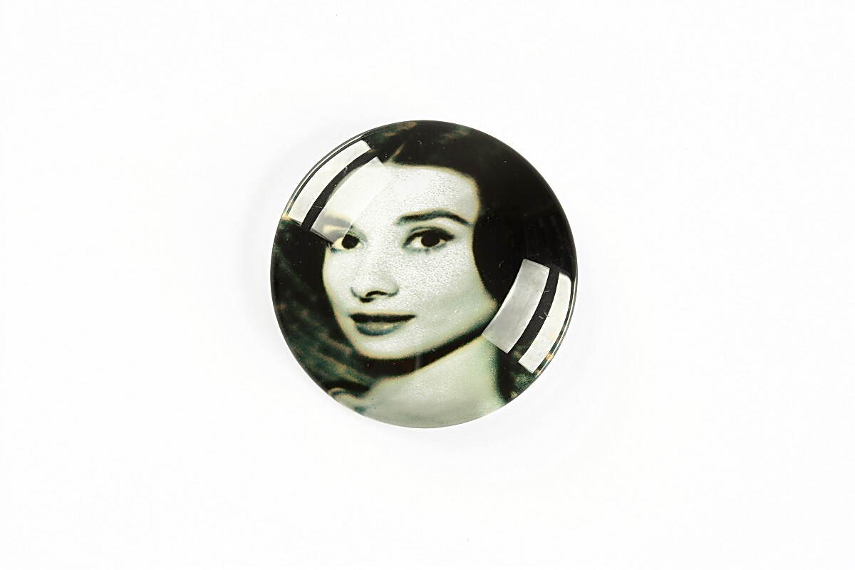 Cabochon sticla 25mm "Retro" cod A1221