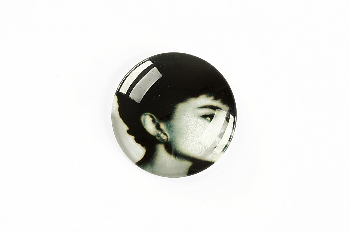 Cabochon sticla 25mm "Retro" cod A1226