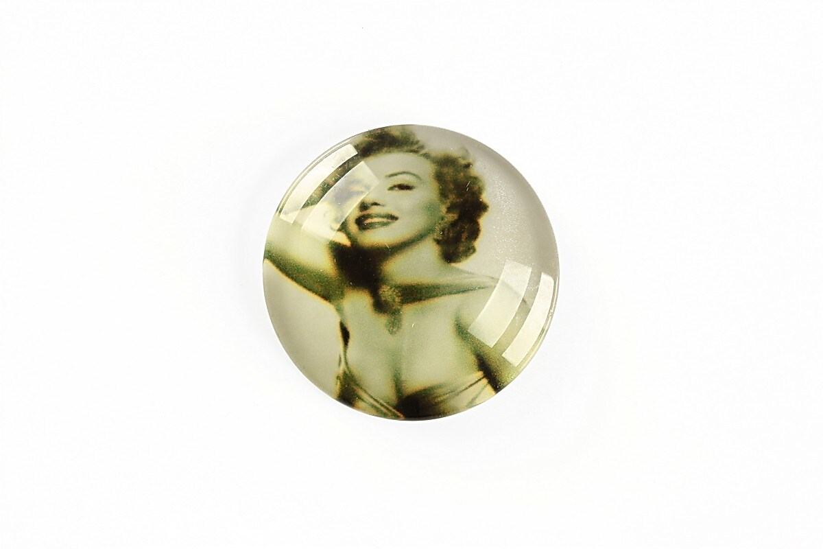 Cabochon sticla 25mm "Retro" cod A1230