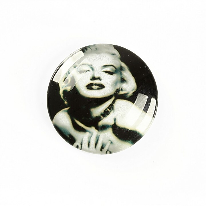 Cabochon sticla 25mm "Retro" cod A1234