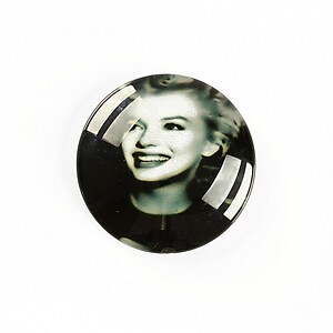 Cabochon sticla 25mm "Retro" cod A1236