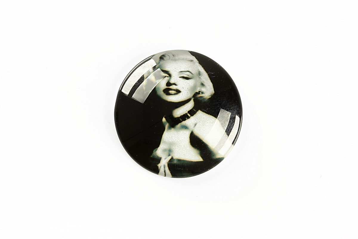 Cabochon sticla 25mm "Retro" cod A1237