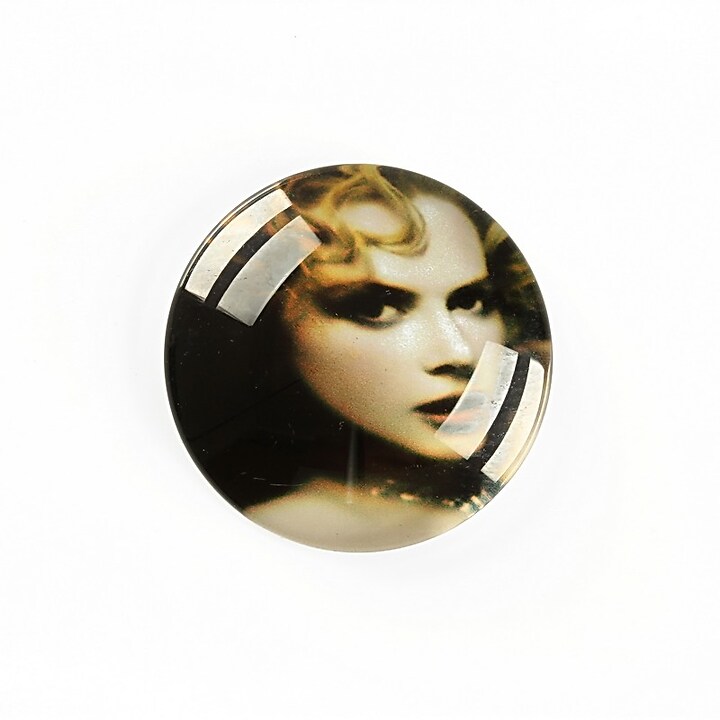 Cabochon sticla 25mm "Retro" cod A1240