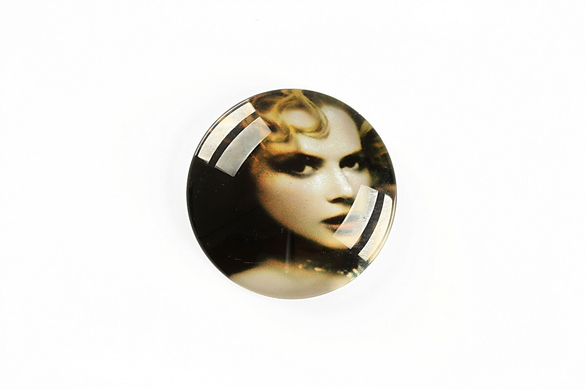 Cabochon sticla 25mm "Retro" cod A1240